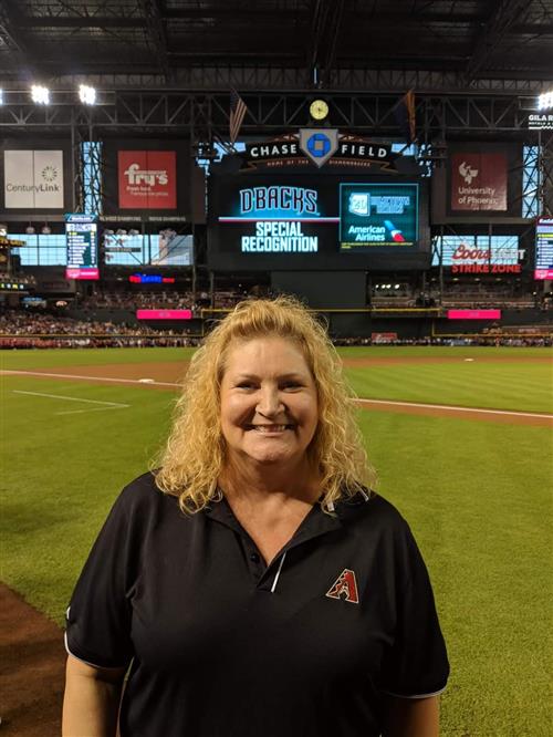 Mrs. Ferm at the Diamondbacks game