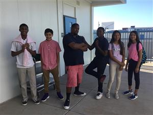 Staff and students wear pink to raise awareness for breast cancer. 