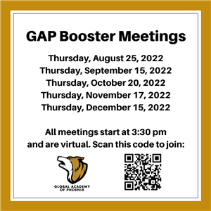 GAP Booster Meeting Dates