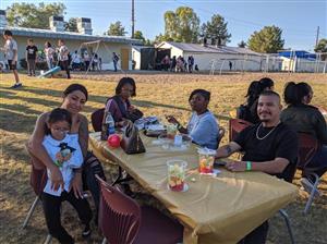 Having a blast at fall festival. 